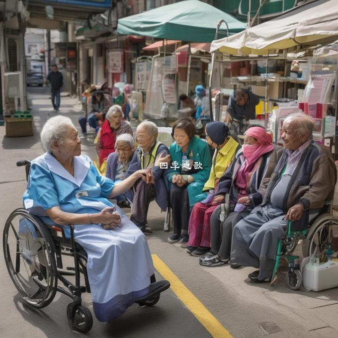 如果一个老年人在街坊里生病了或出现其他问题他们该如何联系街道养老服务中心的医护人员和护理工作者以获取帮助?